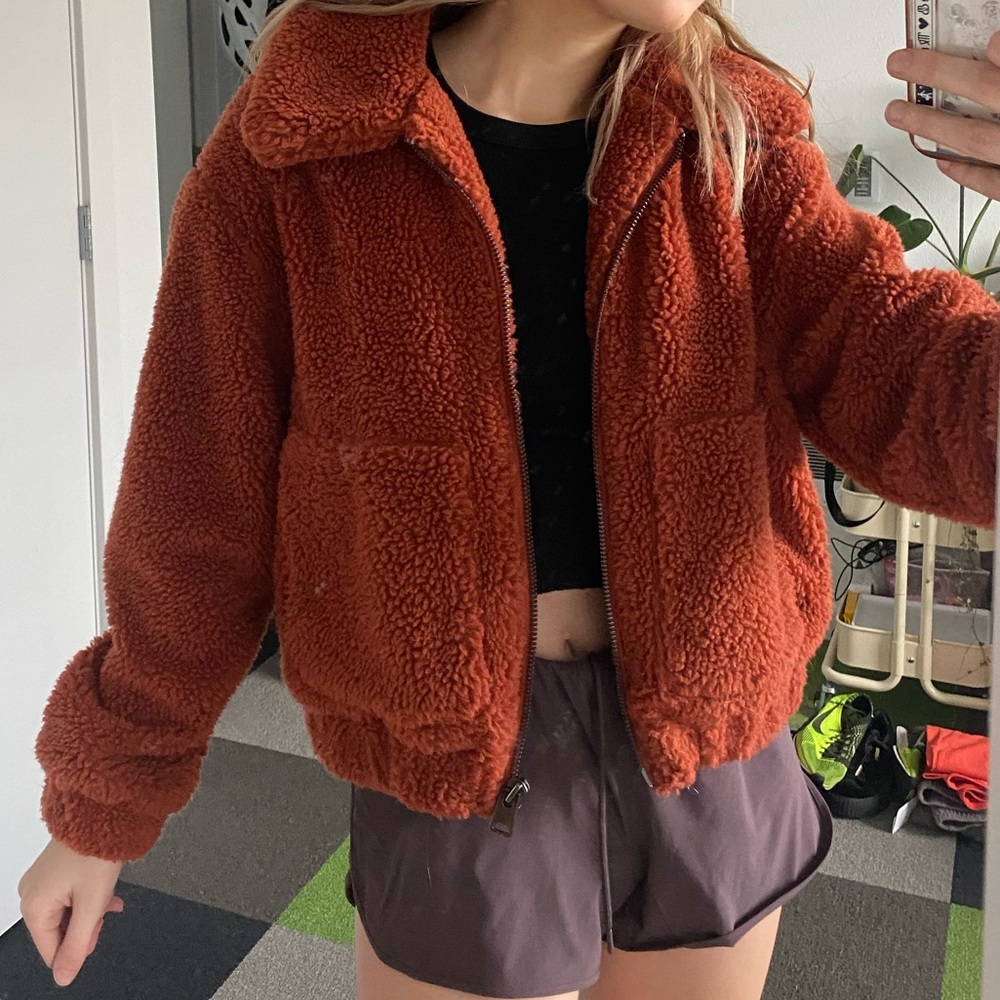 Urban Outfitter Teddy Cropped Jacket